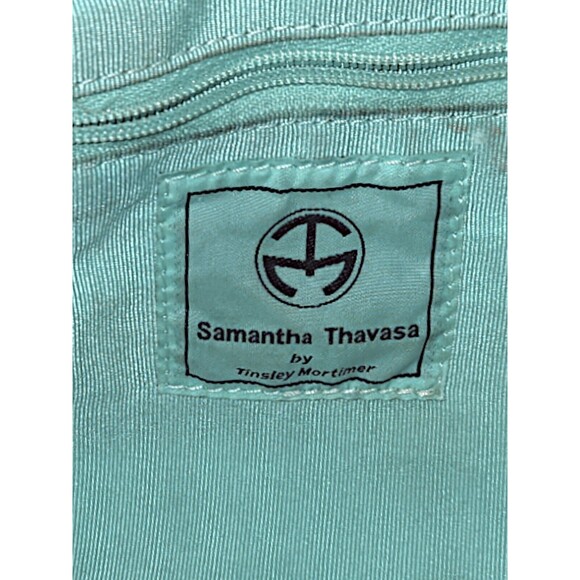 Samantha Thavasa Shoulder Bag/Pebble Leather/Tassels/3 Zippered Pockets Medium - Picture 3 of 6